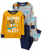 Sari Toddler 4-Piece Snowboard Lion 100% Snug Fit Cotton PJs