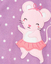 Baby 1-Piece Mouse Fleece Footie Pajamas